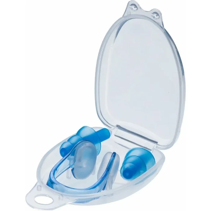 Cressi Ear Plugs & Nose Clip Accesorios para Piscinas, Tapones para oídos y Pinza Nasal, Unisex Adulto, Azul, Talla única