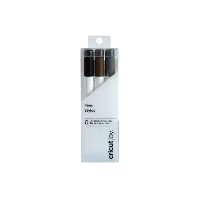 Cricut Bolígrafos de punta fina Cricut Joy™ de 0,4 en Negro/Marrón/Gris (3 uds.)