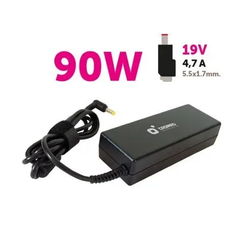 Cromad cargador especifico para portatiles acer 90w – 19v 4.7a – clavija de 5.5×1.7mm