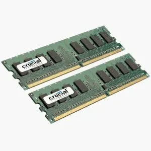 Crucial 2GB PC2-6400 módulo de memoria 2 x 1 GB DDR2 800 MHz ECC