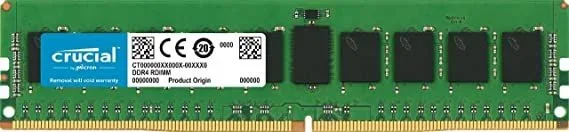 Crucial 8gb ddr4 2666 mt/s cl19 rdimm 288pin dr x8 ecc