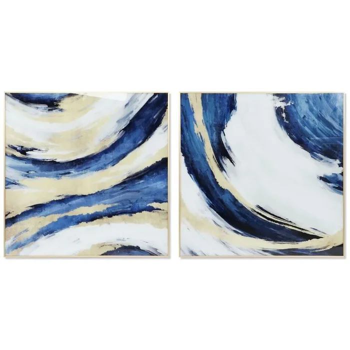 Cuadro dkd home decor 100 x 2,5 x 100 cm abstracto moderno (2 unidades)