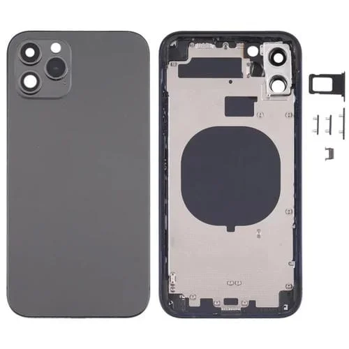 Cubierta de Carcasa Trasera Apple iPhone 11 con Apariencia de Imitación Apple iPhone 13 Pro (Negro)