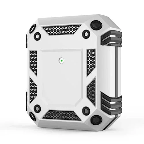 Cubierta Protectora Auriculares Iron Man Cuatro Esquinas Para Airpods 1/2 (Plateado)