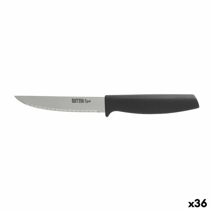 Cuchillo de cocina quttin laos negro plateado 11 cm multiusos (36 unidades)