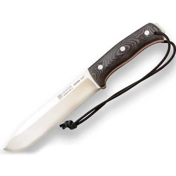Cuchillo de Supervivencia Joker «Nomad 6.5″ » CM137-K, mango micarta negro, hoja de 16,5 cms, funda Kydex, Herramienta de pesca, caza, camping y senderismo
