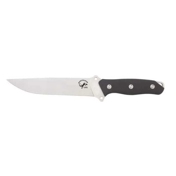 Cuchillo Salamandra, hoja de 21,6 cm, mango de 14 cm, largo total 35,6 cm, 440 gramos, cachas HDM-300, 222211 + pañuelo desenfunda