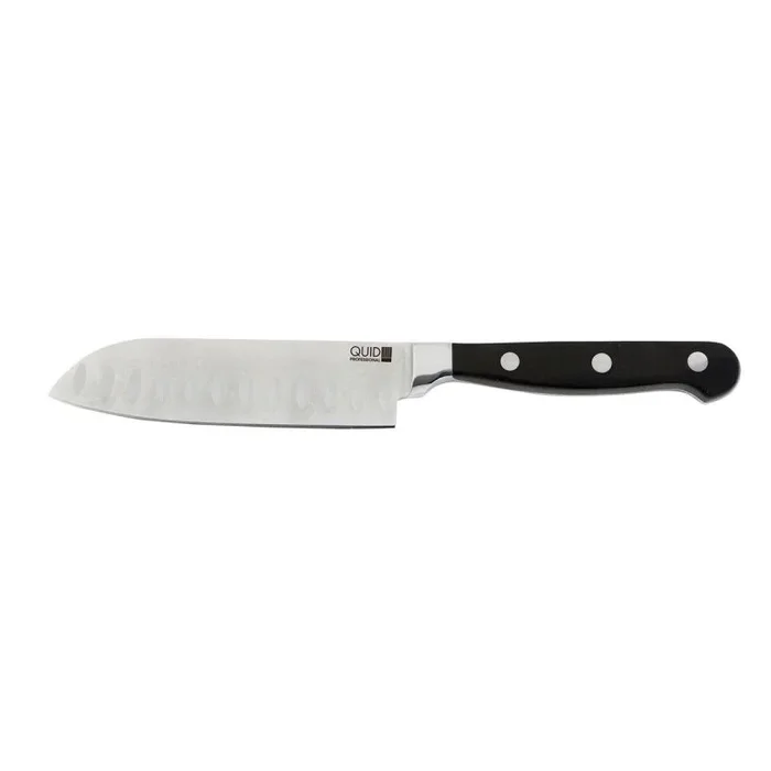 Cuchillo santoku quid professional inox chef black negro metal (13 cm) (pack 10x)
