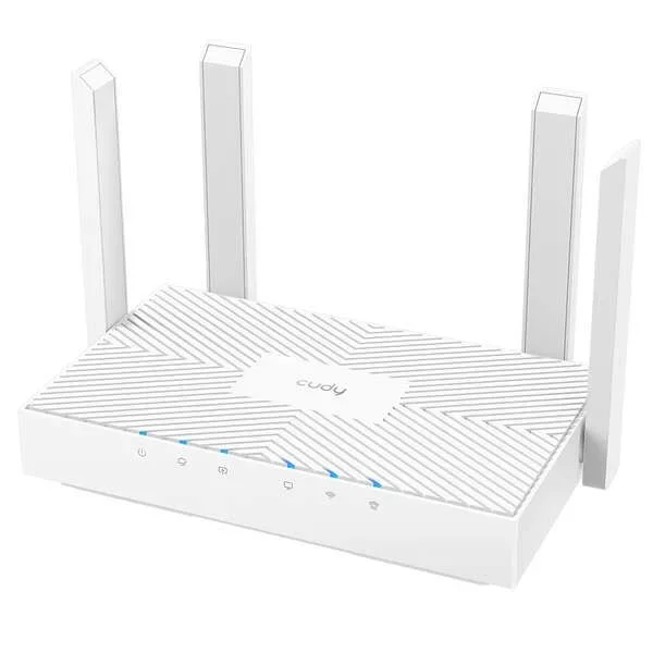 Cudy Enrutador Wi-Fi AC1200 Gigabit, 4 Gigabit RJ45, 4 Antenas 5dBI, MU-MIMO, Beamforming, Punto de Acceso, Extensor WiFi, WISP, DDNS, IPv6, WR1300E