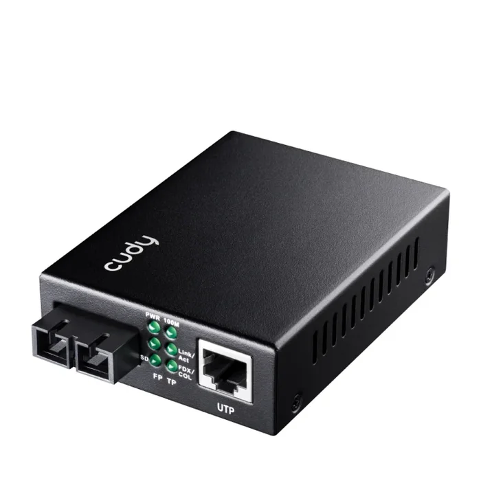 Cudy MC220 convertidor de medio 1000 Mbit/s 1310 nm Monomodo Negro