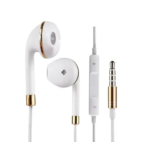 Cuerpo de Alambre Auricular In-Oreja 3.5Mm Control de Línea y Micrófono (Oro)