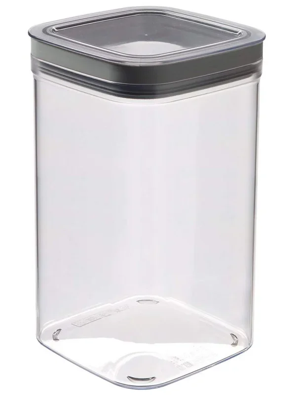 Curver pojemnik na sypkie dry cube 1,8l /transparentny/ ciemnyszary