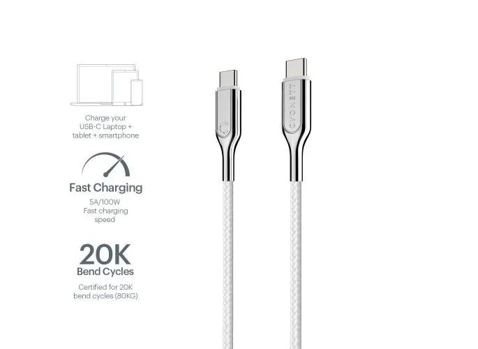 Cygnett CY2694PCTYC cable USB 2 m USB 2.0 USB C Blanco