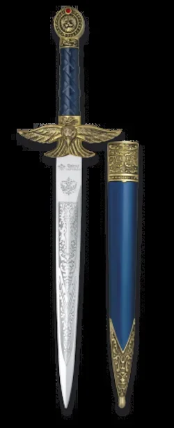 Daga Clasica Toledo Imperial Hoja De 23.5 Cm Incluye Funda 31972