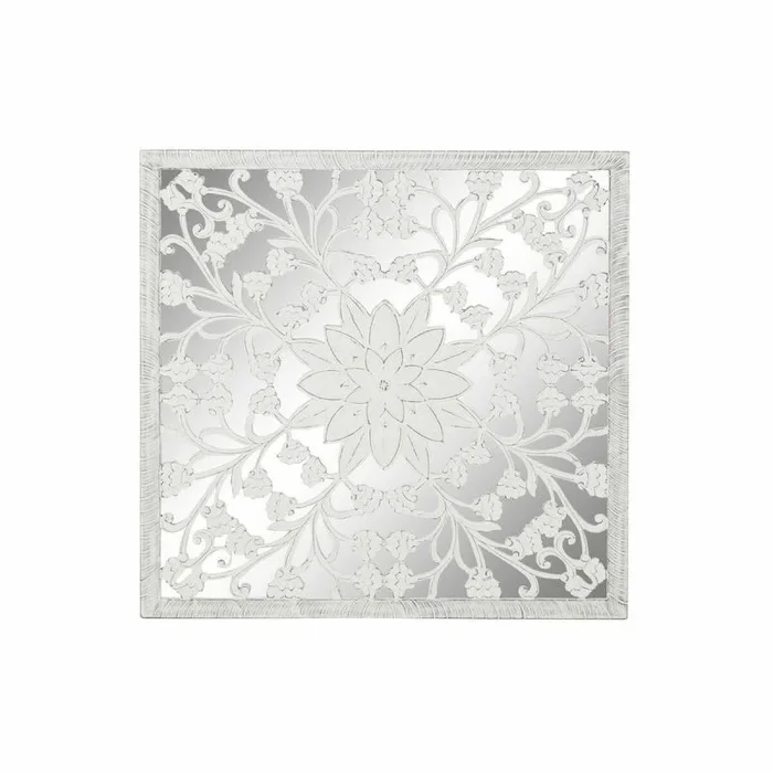 Decoración de pared dkd home decor espejo madera mdf (121 x 3 x 121 cm)