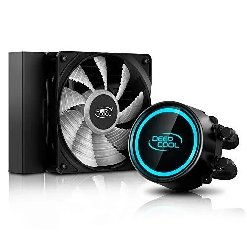 DeepCool Gammaxx L120 RGB V2 – Sistema de refrigeración antipalanca, radiador de 120 mm, disipador de líquido Cooler RGB, 12 V, 4 pines, compatible con Intel 115X/2066 y AMD AM4