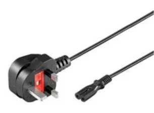 Dell Power Cord, 250, 1M, C7, 2P, Dual, UK DF770, Omnigrid, 0DF770 (Dual, UK DF770, Omnigrid (2-Pin), Male, Male, Black, Alienware M11x R2 Inspiron 1090, 1110, 1120, 1150)