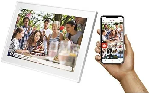 Denver PFF-1513WHITE marco fotográfico digital Blanco 39,6 cm (15.6″) Pantalla táctil Wifi