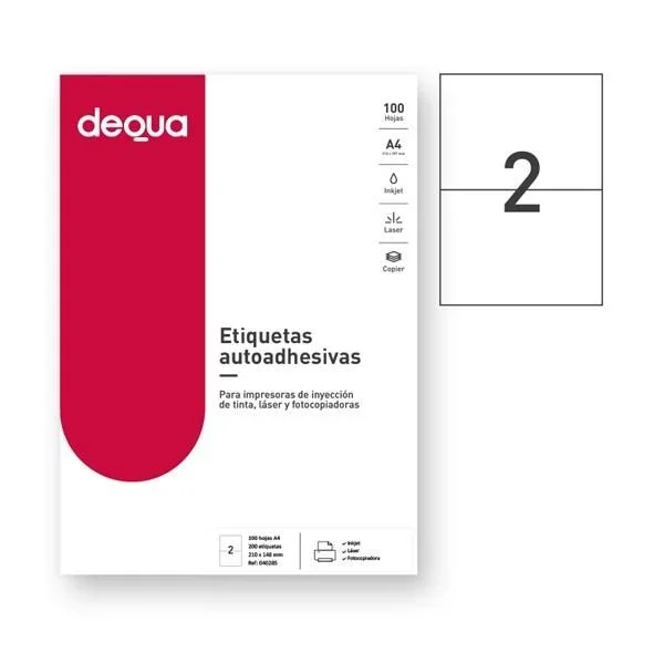 Dequa c.200 etiquetas adhesivas 210x148mm