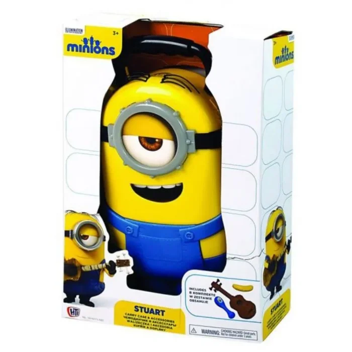 Despicable Me 3 Minions, Stuart Carry Case & Accessories, figuras coleccionables, color amarillo, para niños +3 años, unisex