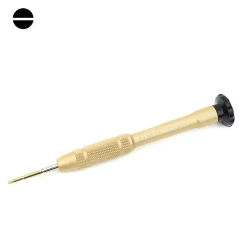 Destornillador Ranurado 2,0 x 25mm Jiafa Jf-609-2.0 Herramienta de Reparación de Phones Móviles (Dorado)