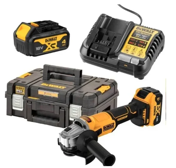 Dewalt szlifierka kąt.125mm 18v dcg407m2t 2×4,0ah bl tstak