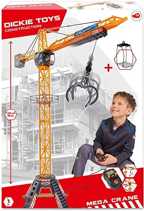 Dickie Toys Mega Grúa por Cable, Surtido, 120 cm