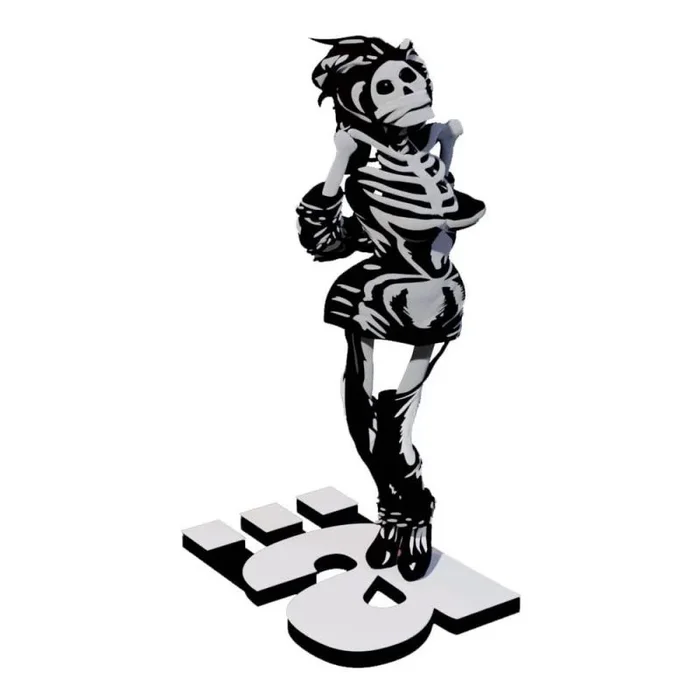 Die ärzte estatua resina 1/10 gwendoline skelett 17 cm