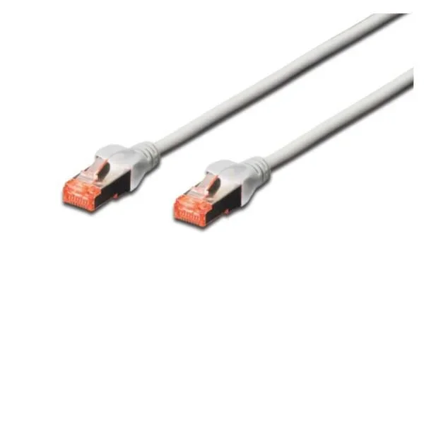 DIGITUS Cable LAN Cat 6 – 10m – Cable de red RJ45 – S/FTP Blindado – Compatible con Cat 6A y Cat 7 – Gris