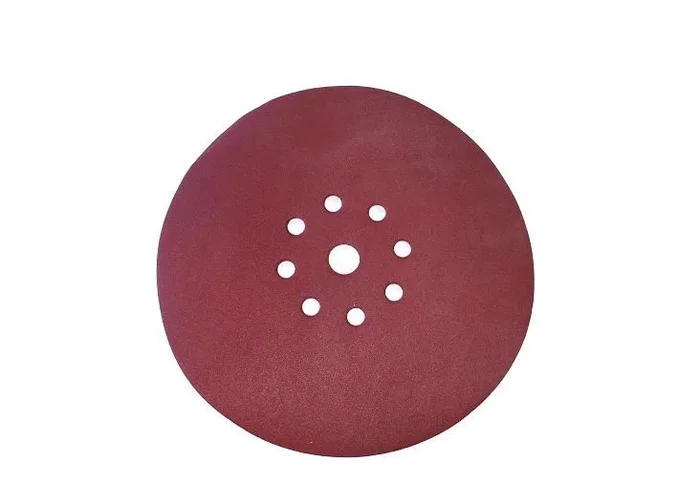 Disco abrasivo 225mm P240 con 8+1 orificios, ideal para lijado fino en superficies duras, alta durabilidad y rendimiento, perfecto para trabajos de acabado profesional.