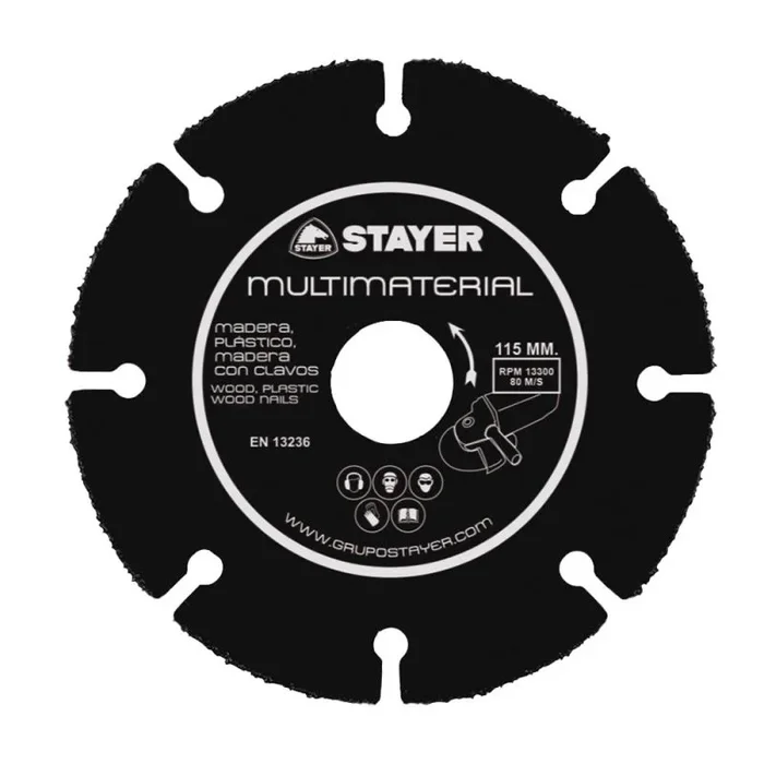 Disco de diamante profesional para Multimateriales, Disco TC corte multimaterial Ø115 x22,3