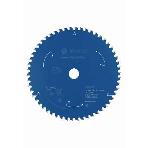 Disco de sierra circular Expert for Aluminium para sierras sin cables 184 x 1,8/1,3 x 20 T54