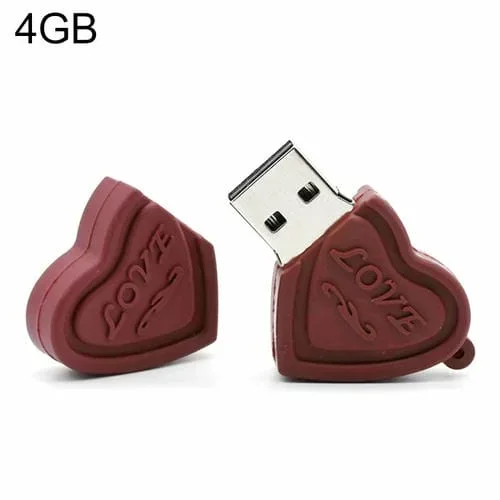 Disco Flash USB 4Gb Estilo Corazones Dobles