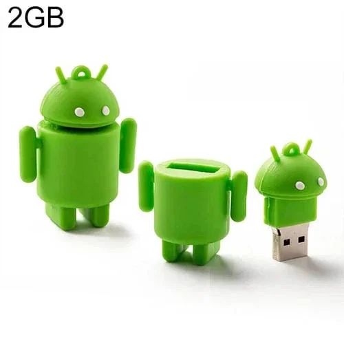 Disco Flash USB Estilo Robot Android (Verde)