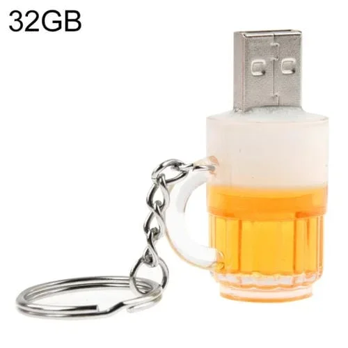 Disco Flash USB Llavero Cerveza con Memoria 32 Gb