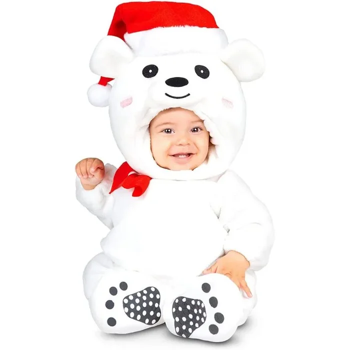 Disfraz para bebés my other me blanco oso navidad 7-12 meses