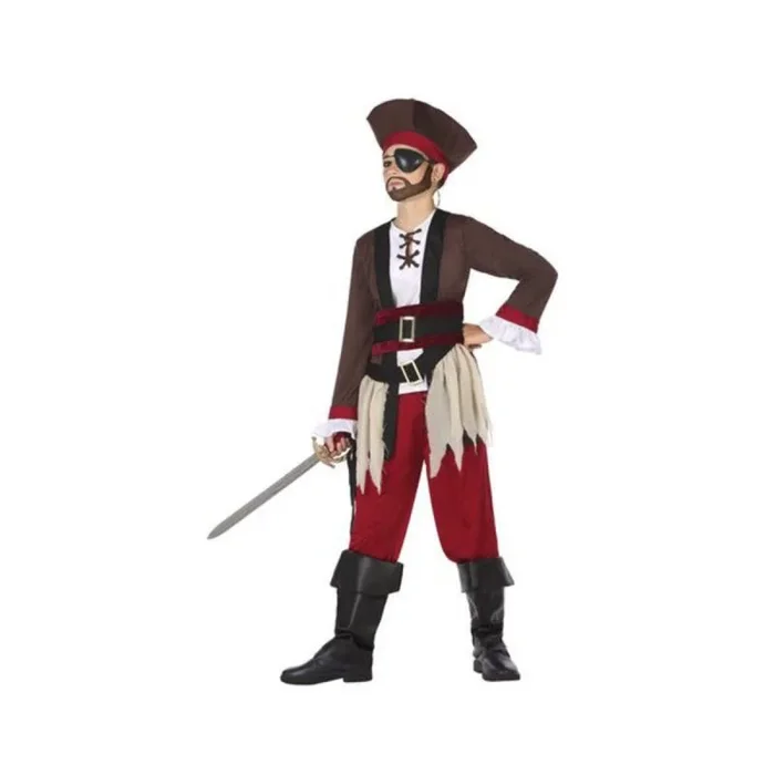 Disfraz para Niños Multicolor Piratas (4 Piezas) 10-12 Años