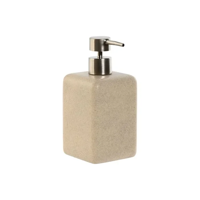 Dispensador de Jabón Home ESPRIT Crema Plateado Resina Polietileno 8 x 8 x 18 cm – Marca: Home ESPRIT – EAN: 8424002174262