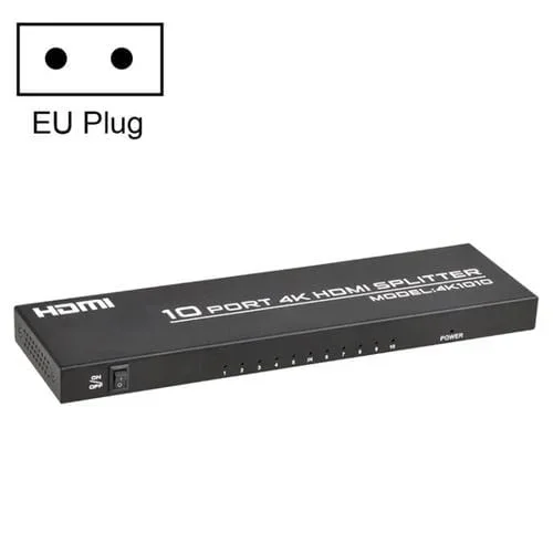 Divisor de Audio y Video HDMI 4K 30Hz Fjgear Fj-Sm1010 con Enchufe de la UE (Negro)