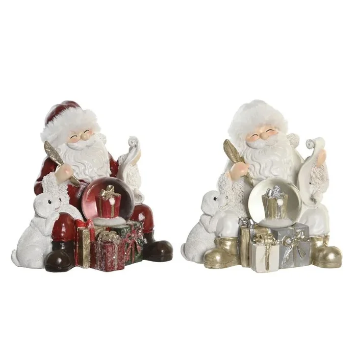 DKD Home Decor Adorno navideño de la Marca, Color Multicolor, de Resina (14 x 12 x 14 centímetros) (2 Unidades)