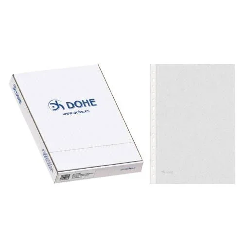 Dohe Basic – Pack de 100 fundas rugosas, multitaladro, folio, Plus