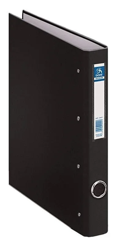 Dohe carpeta 4 anillas mixtas 25mm folio negro -12u-