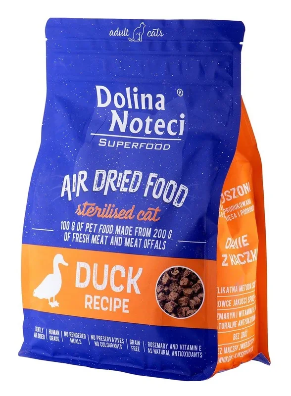 Dolina noteci superfood sterilised cat pato – comida seca para gatos – 1 kg