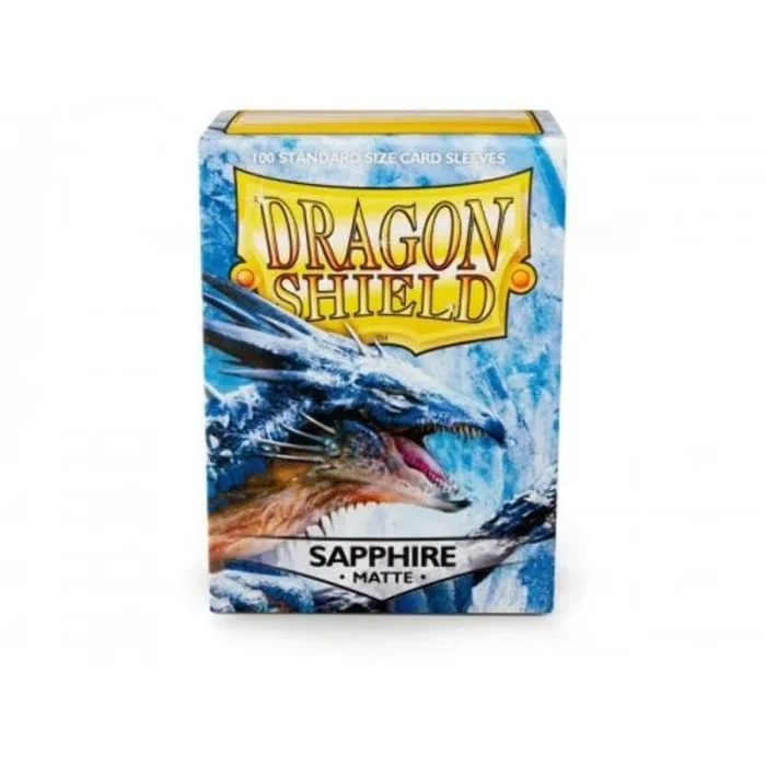 Dragon Shield Matte 100, Sapphire Manga de la Tarjeta para TCGs Pokemon MTG Magic