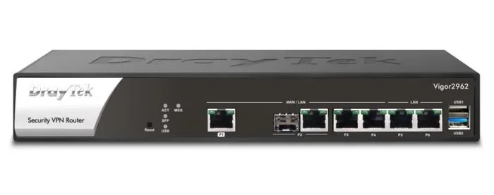 DrayTek Vigor 2962 router 2.5 Gigabit Ethernet Negro, Blanco