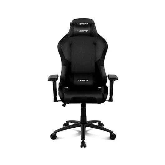 Drift DR250B – Silla Gaming Profesional, polipiel, reposabrazos ajustable 4D, piston clase 4, asiento basculable, altura regulable, respaldo reclinable, cojines lumbar y cervical, color negro