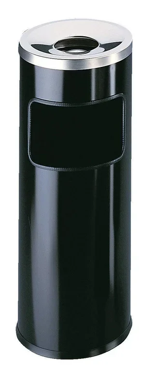 Durable 332001 Papelera de metal 18.5L cuadrada con perforaciones 30 mm, negro