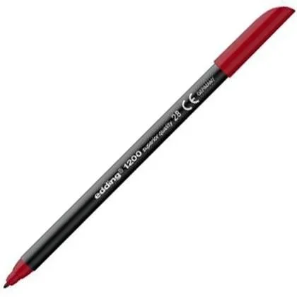edding 1200 rotulador de color de trazo fino – rojo inglés – 1 rotulador – punta redonda de 1 mm – marcador dibujar y escribir