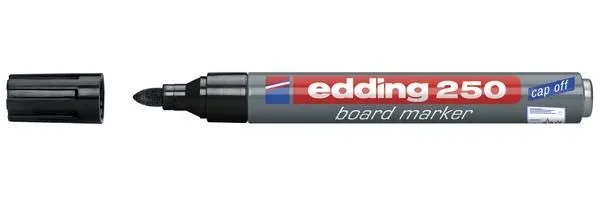 Edding 250 marcador 10 pieza(s) Punta redonda Negro