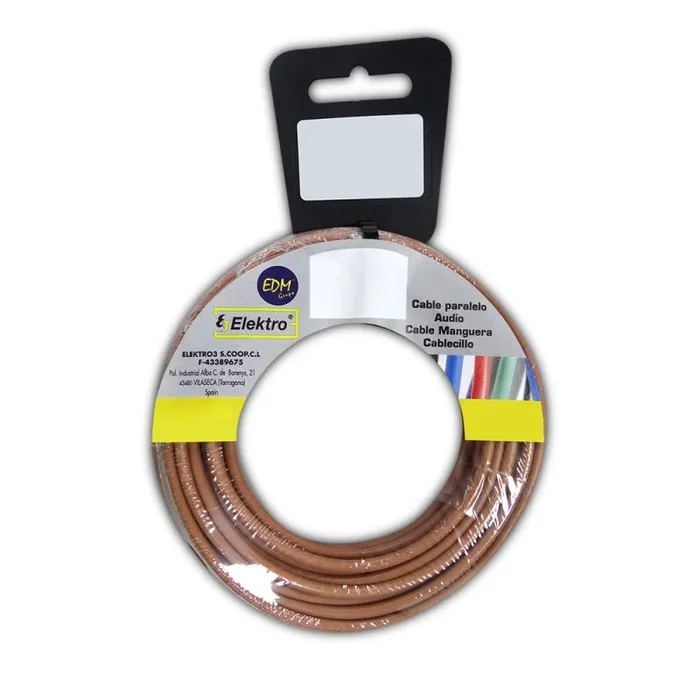 EDM CARRETE CABLECILLO FLEXIBLE 6MM MARRON 10MTS LIBRE DE HALÓGENOS